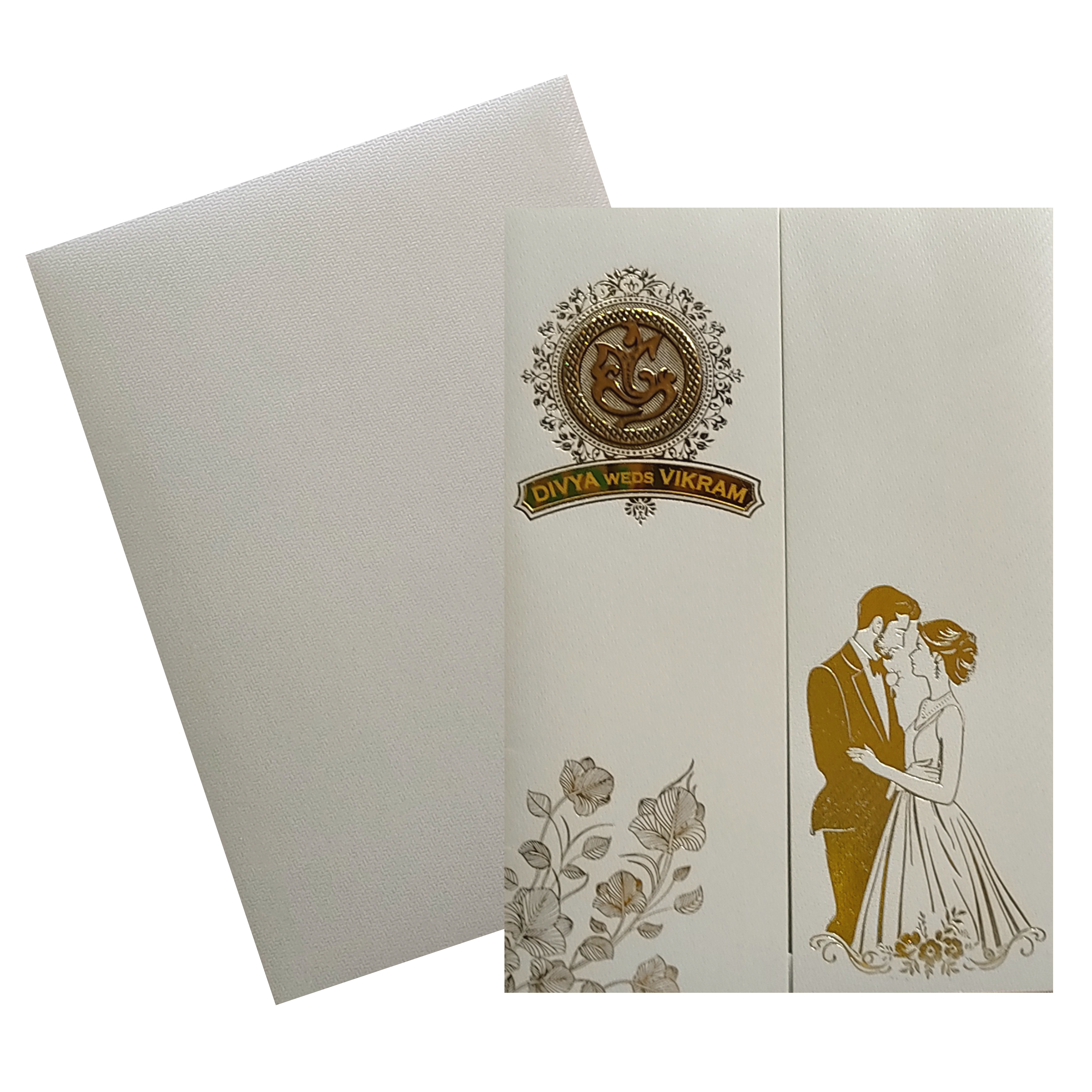 Grey Door Type Traditional Marriage Card-KNKTGY037