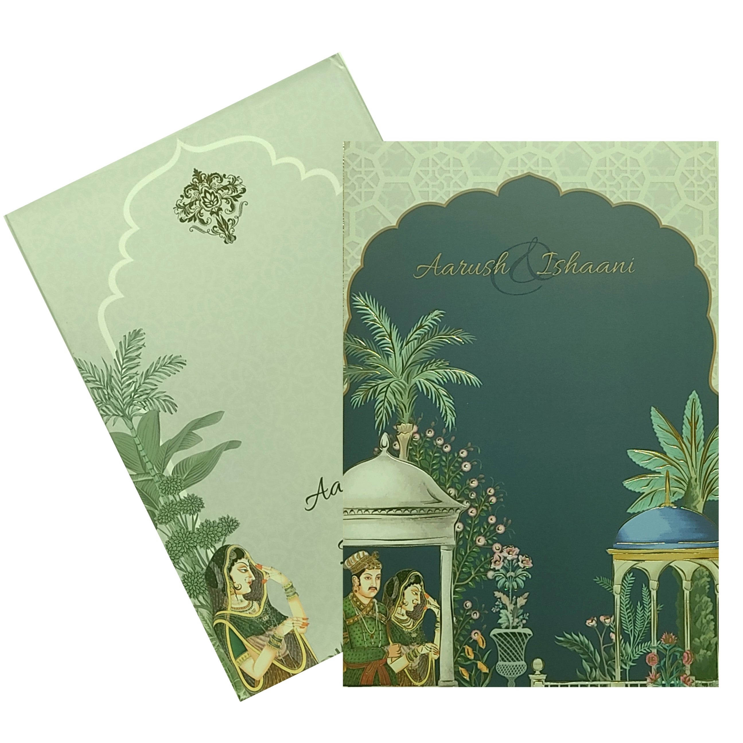 Grey Traditional Invitation Card-KRC29790