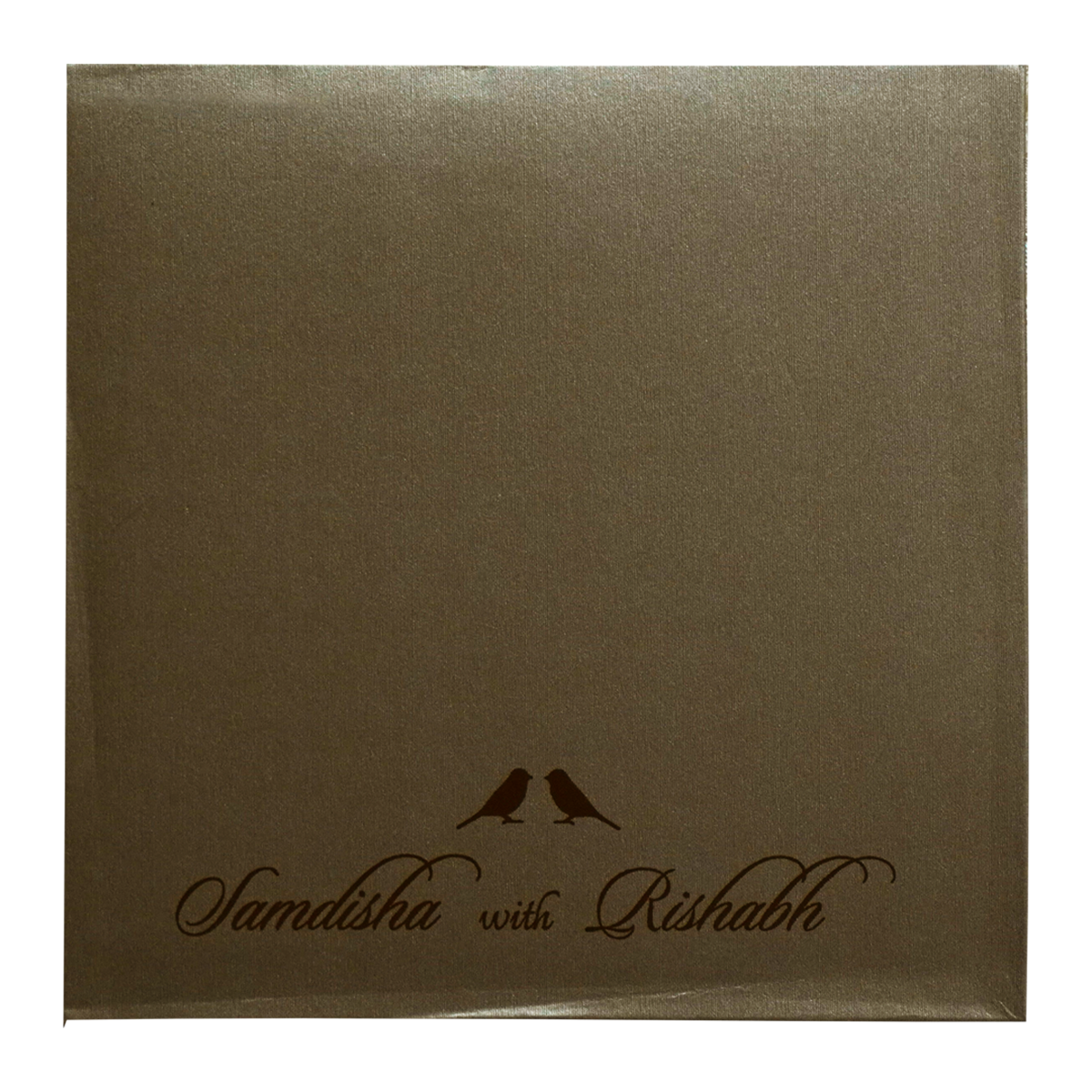 Shimmery Brown MDF Invitation-King of Cards