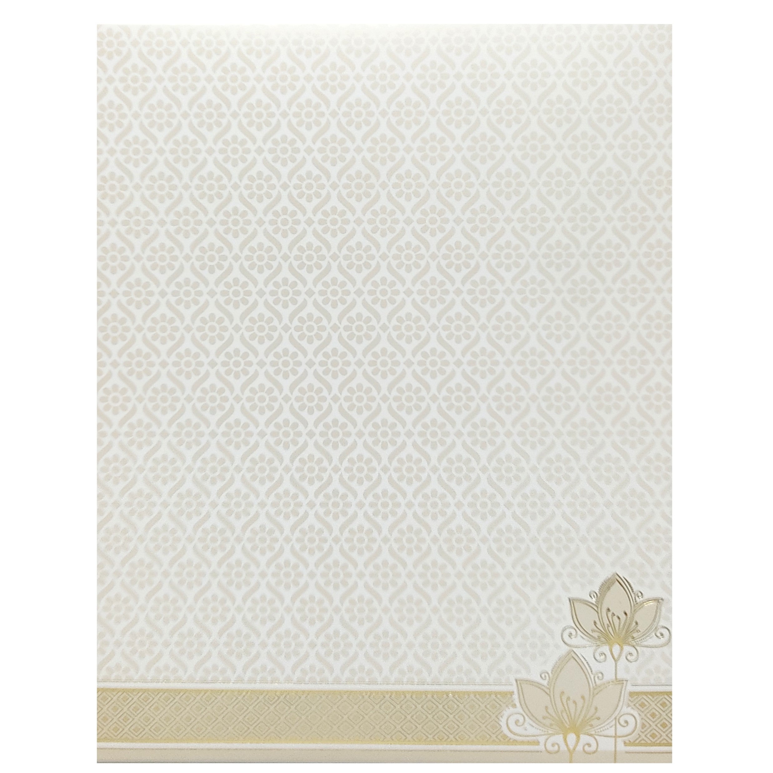 Gold Floral Invitation Card-KNK4101W