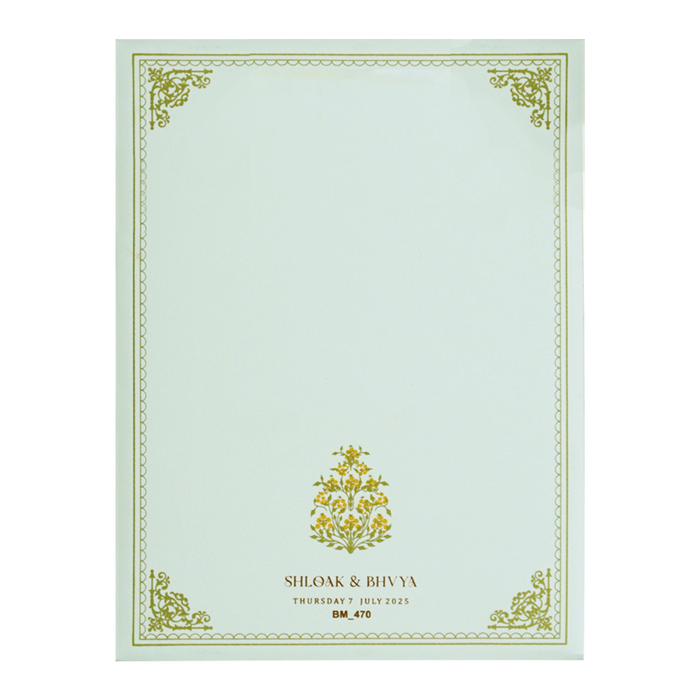 Cream Tracing Sheet Wedding Card Design-King of Cards