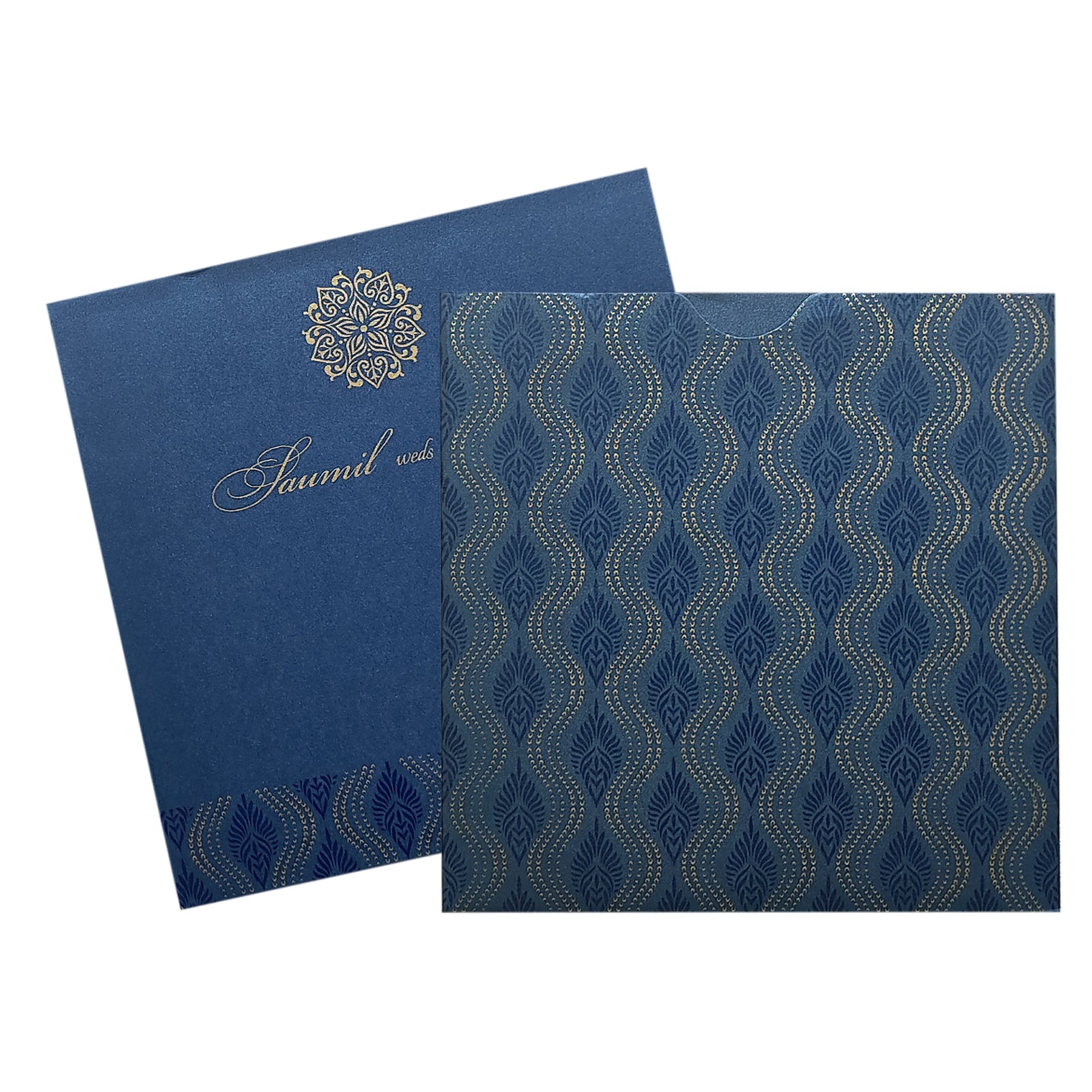 Dark Blue Pattern Design Invitation-KRC29241