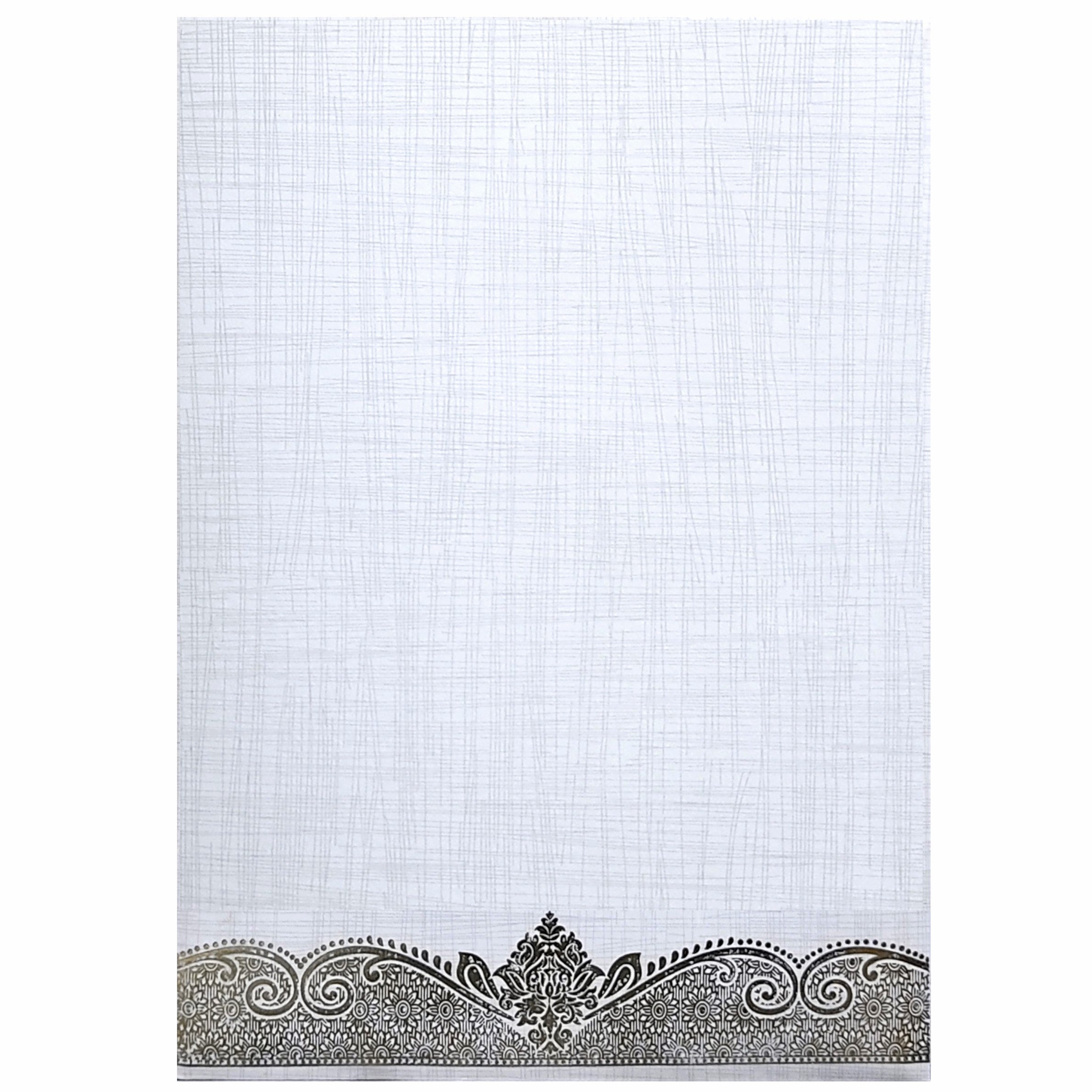 Grey Metallic Invitation With Umbrella And Ganesha Sticker-KNCP24GG