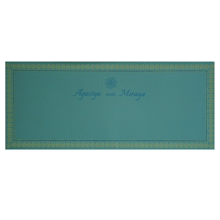 Aqua Blue Nameplate Invitation Card-King of Cards