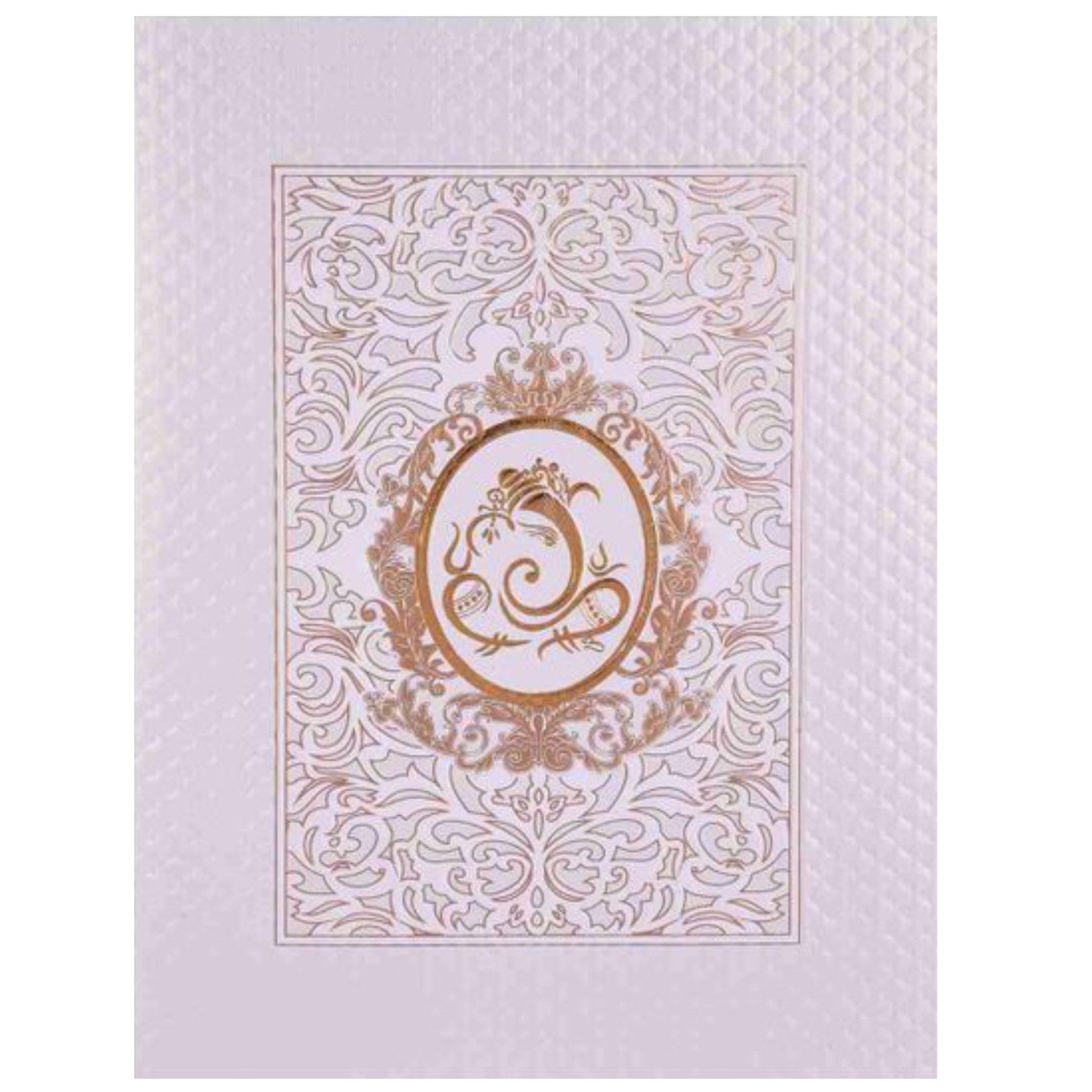 Beautiful Gold Foiling Ganesha Wedding Card - KNK40020