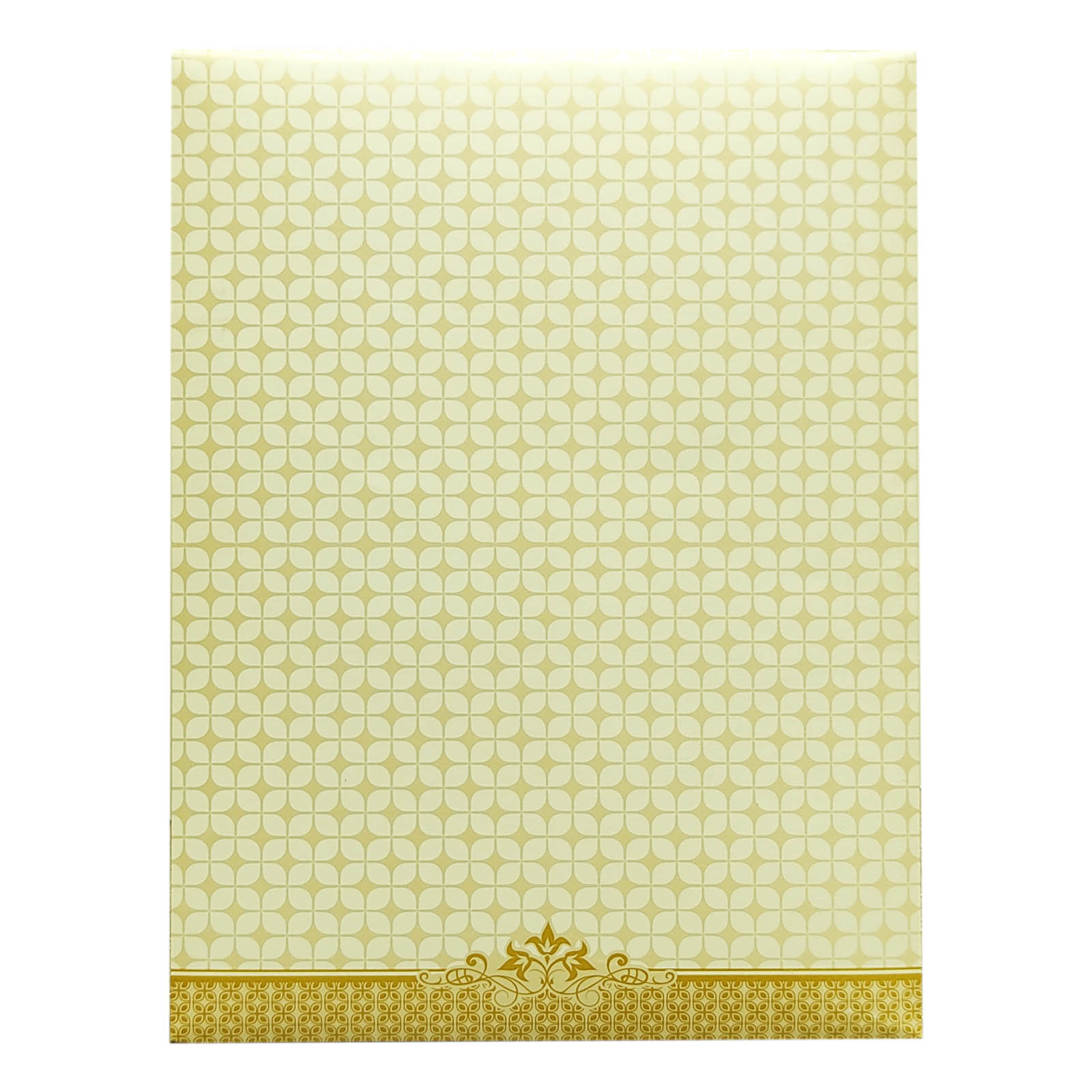 White Laser Cut Nameplate Invitation Card-KNK7062W