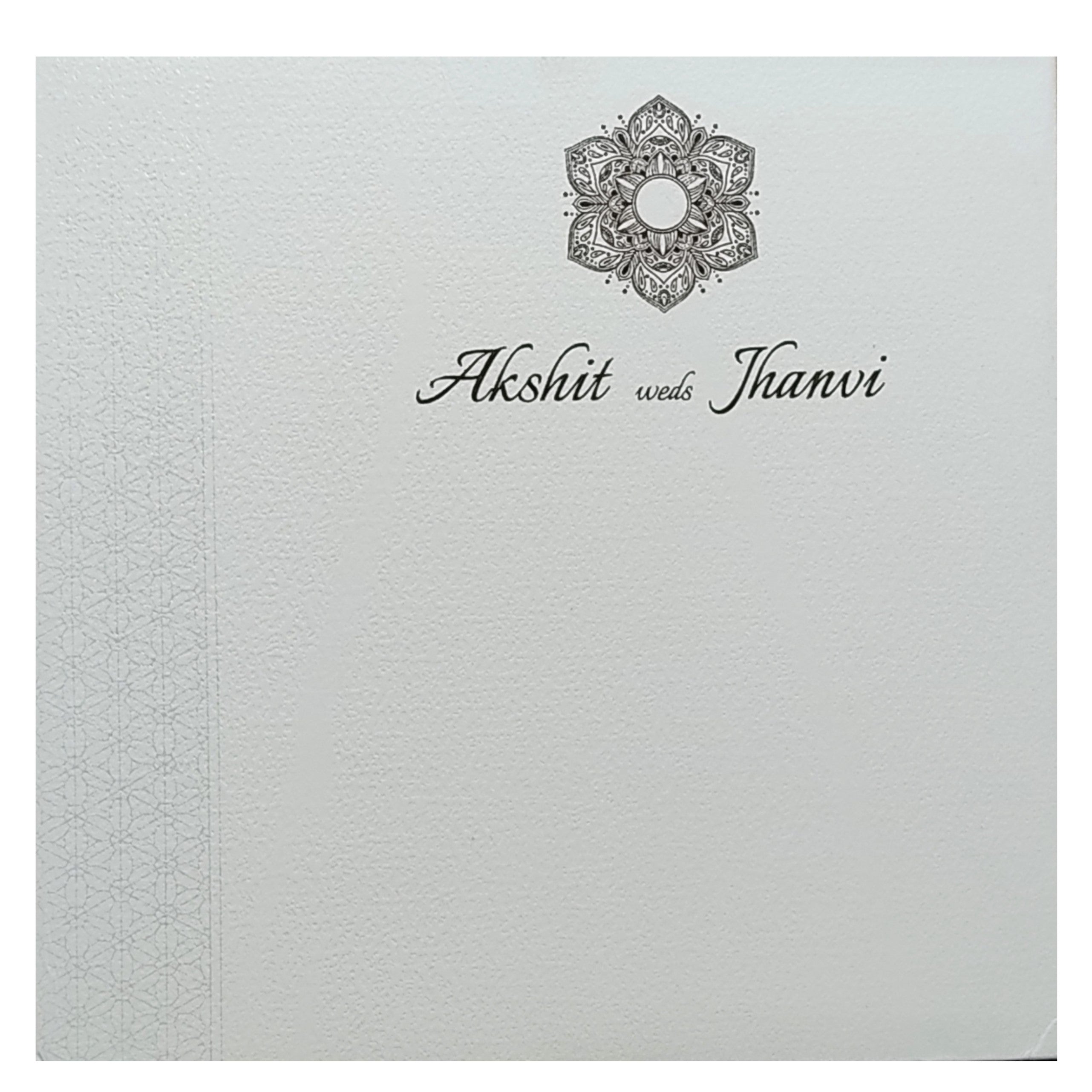 Grey Floral Invitation Card-KRC29080