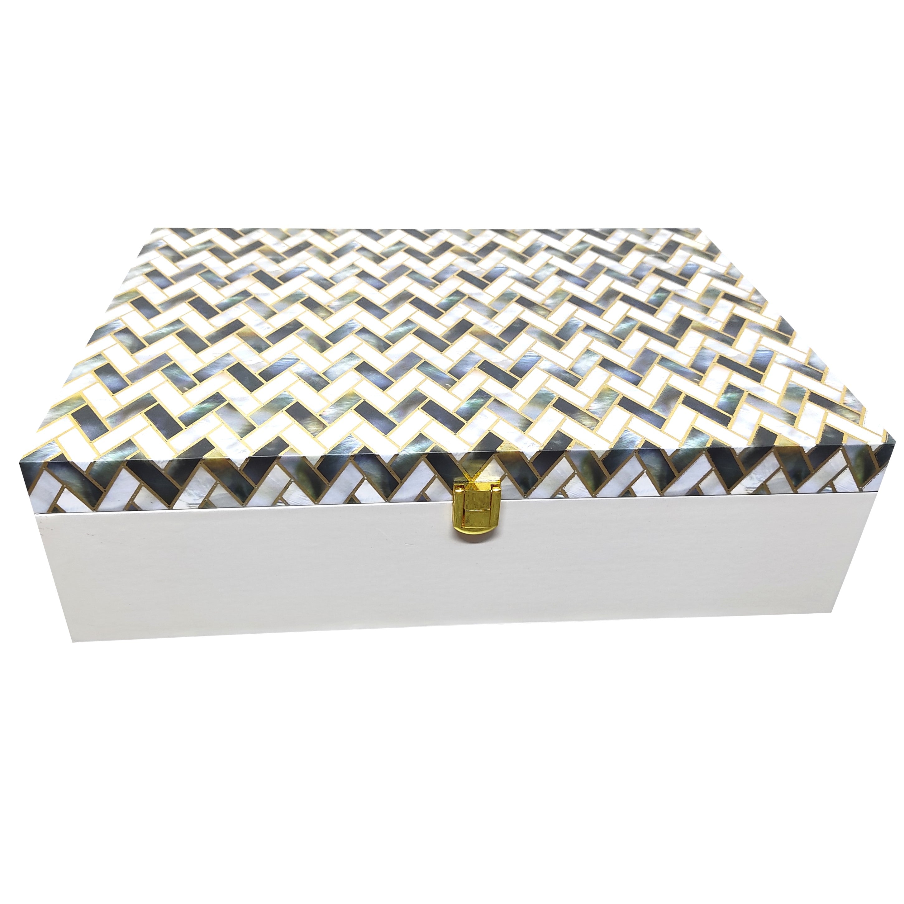 White And Grey Large Box Invitation-KBX0601