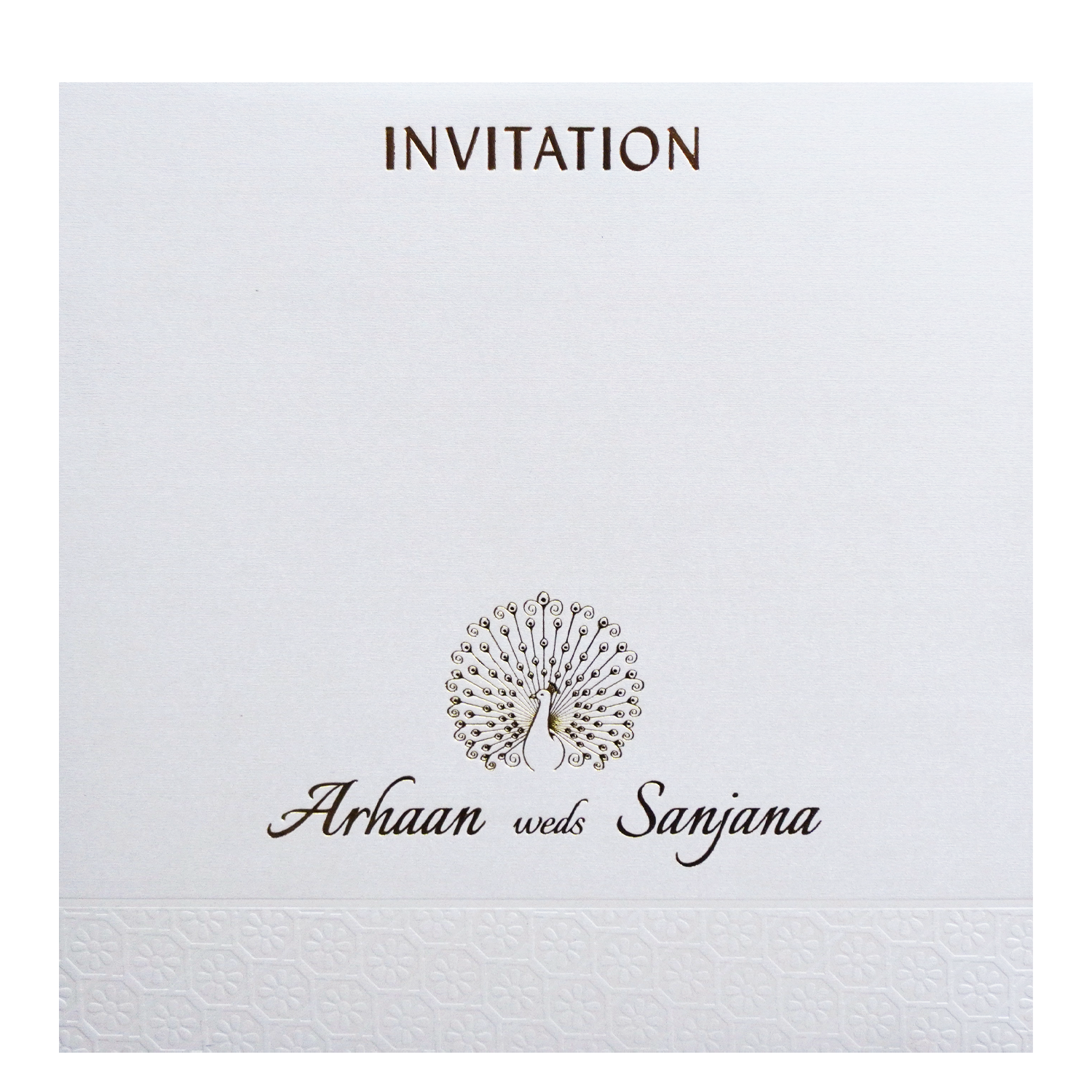 Creamy White Padded Invitation-KRC30582