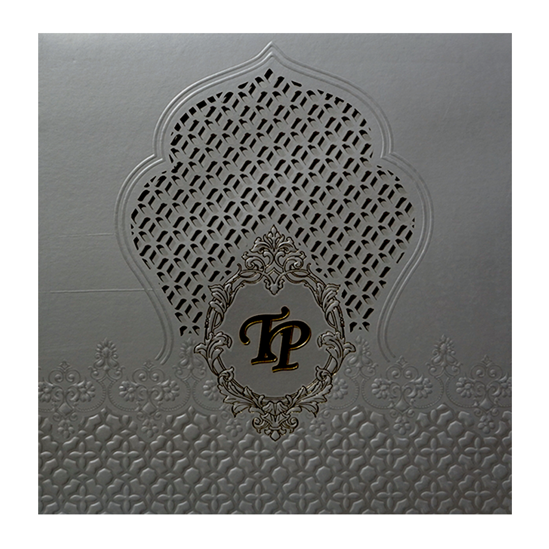 Light Grey MDF Wedding Card-KPR09330