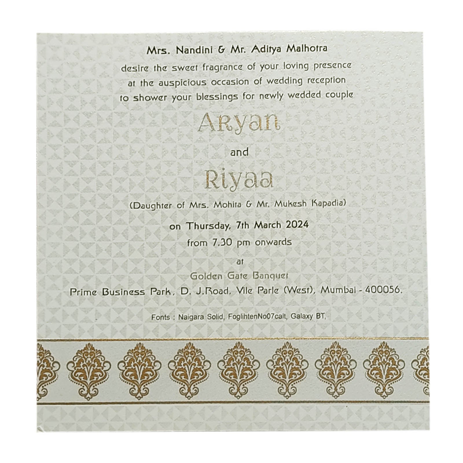 Invitation Card - KRCS6520