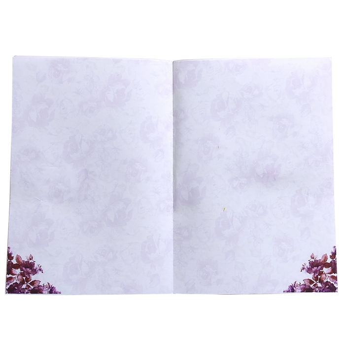 Violet Prince Paper Print Floral Wedding Card In Offset Printing-KNPP680V-King of Cards