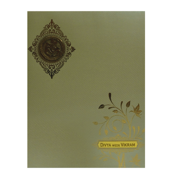 Light Olive Green Wedding Card-King of Cards