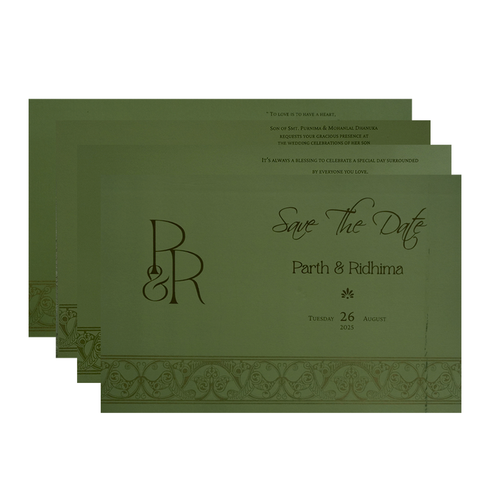 Lemon Grass Wedding Card-King of Cards