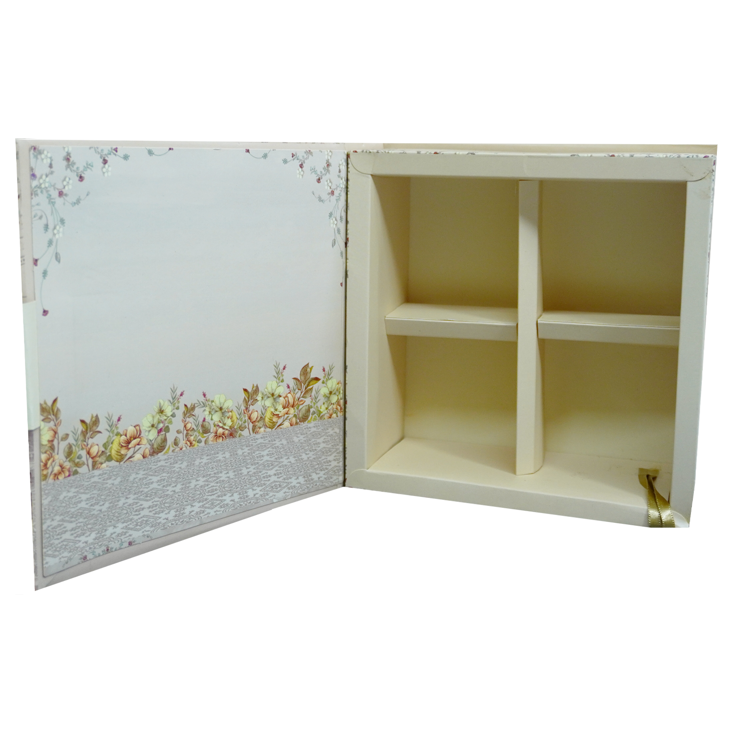 Beige Bride Groom Wedding Box-KRC30520
