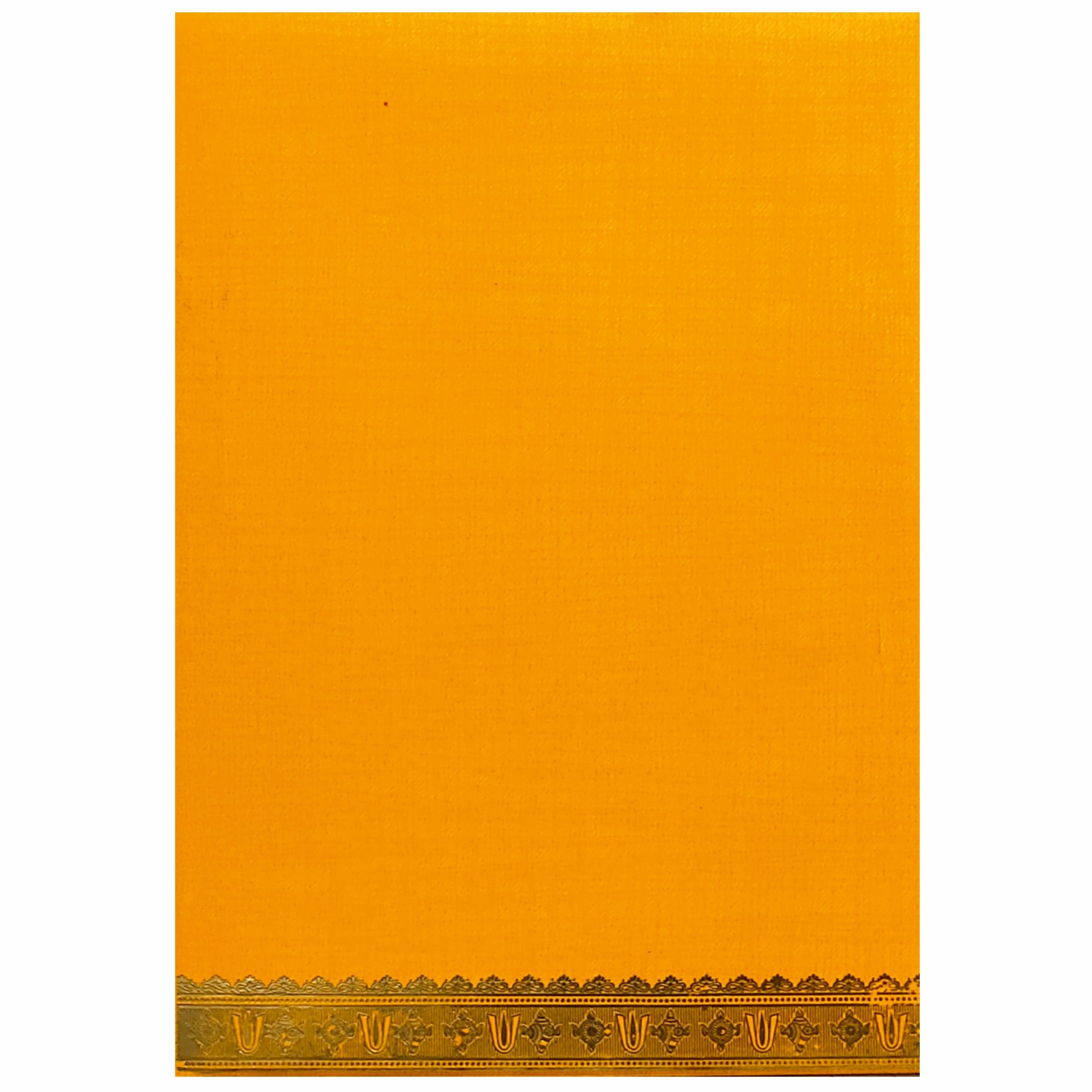 Orange Metallic Balaji Padmavathi Invite With Square Ganesha-KNCM22OB