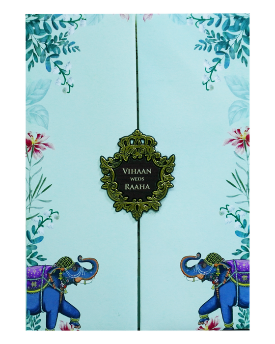 Light Green Door Invitation Card-King of Cards