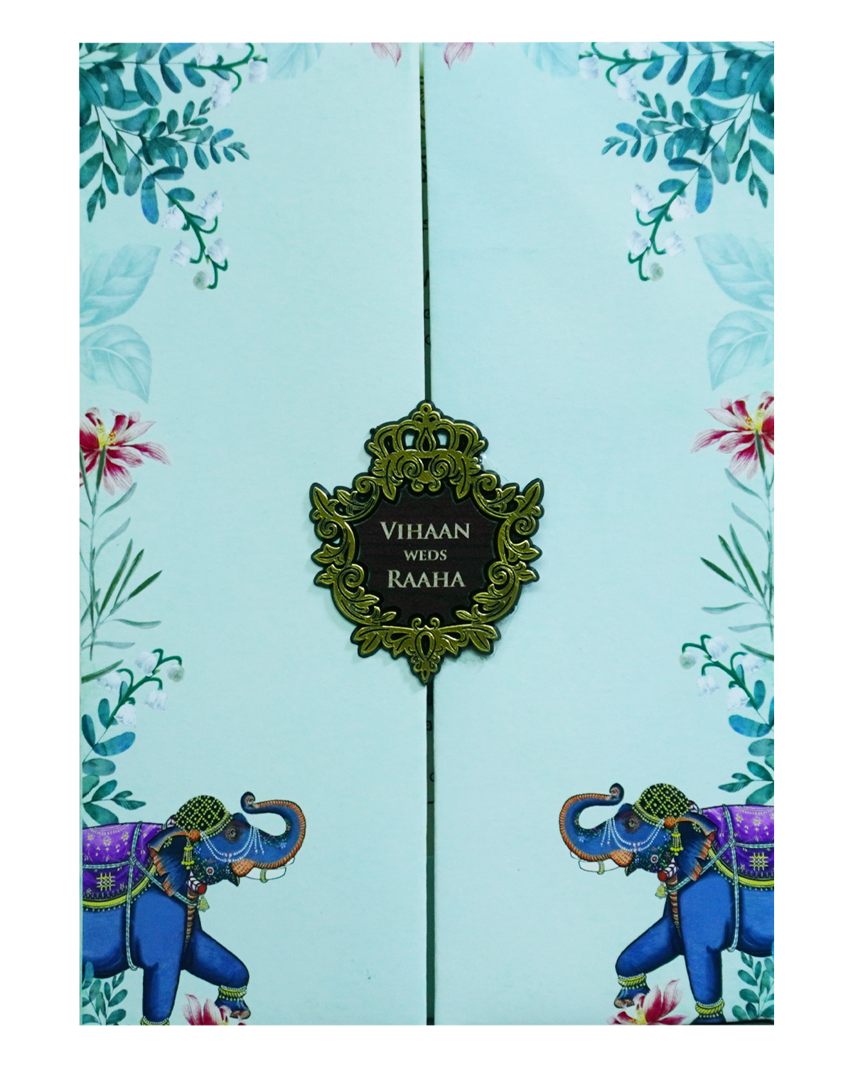 Light Green Door Invitation Card-KRC30660