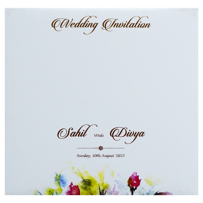 White Padded Invitation Card-King of Cards