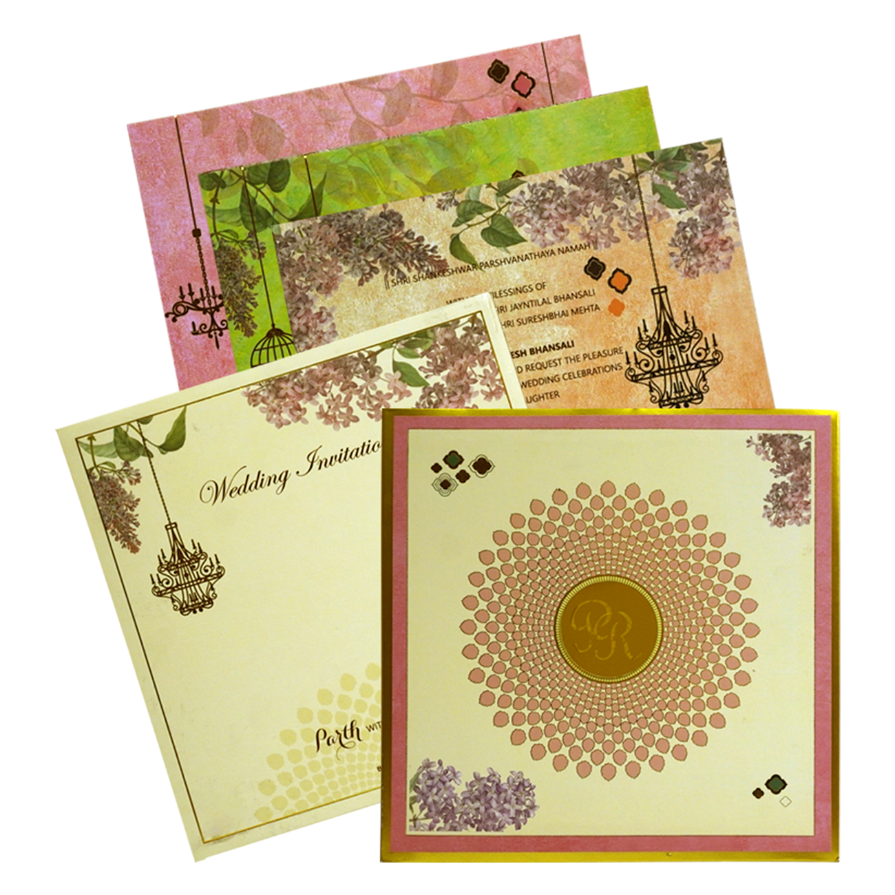 Lime Yellow Premium Marriage Card-KBM04570