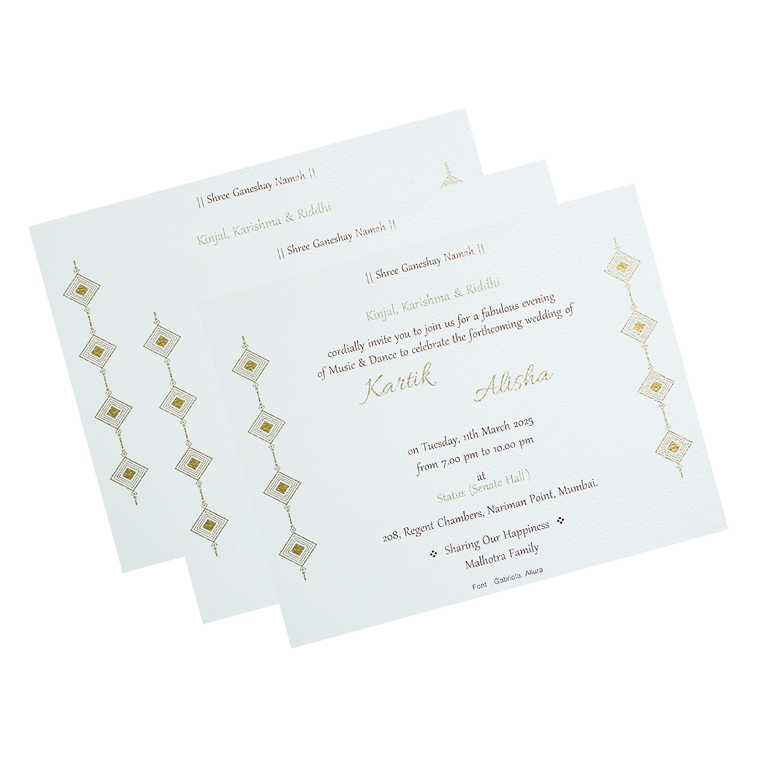 White Door Kind Wedding Card-KRC30121