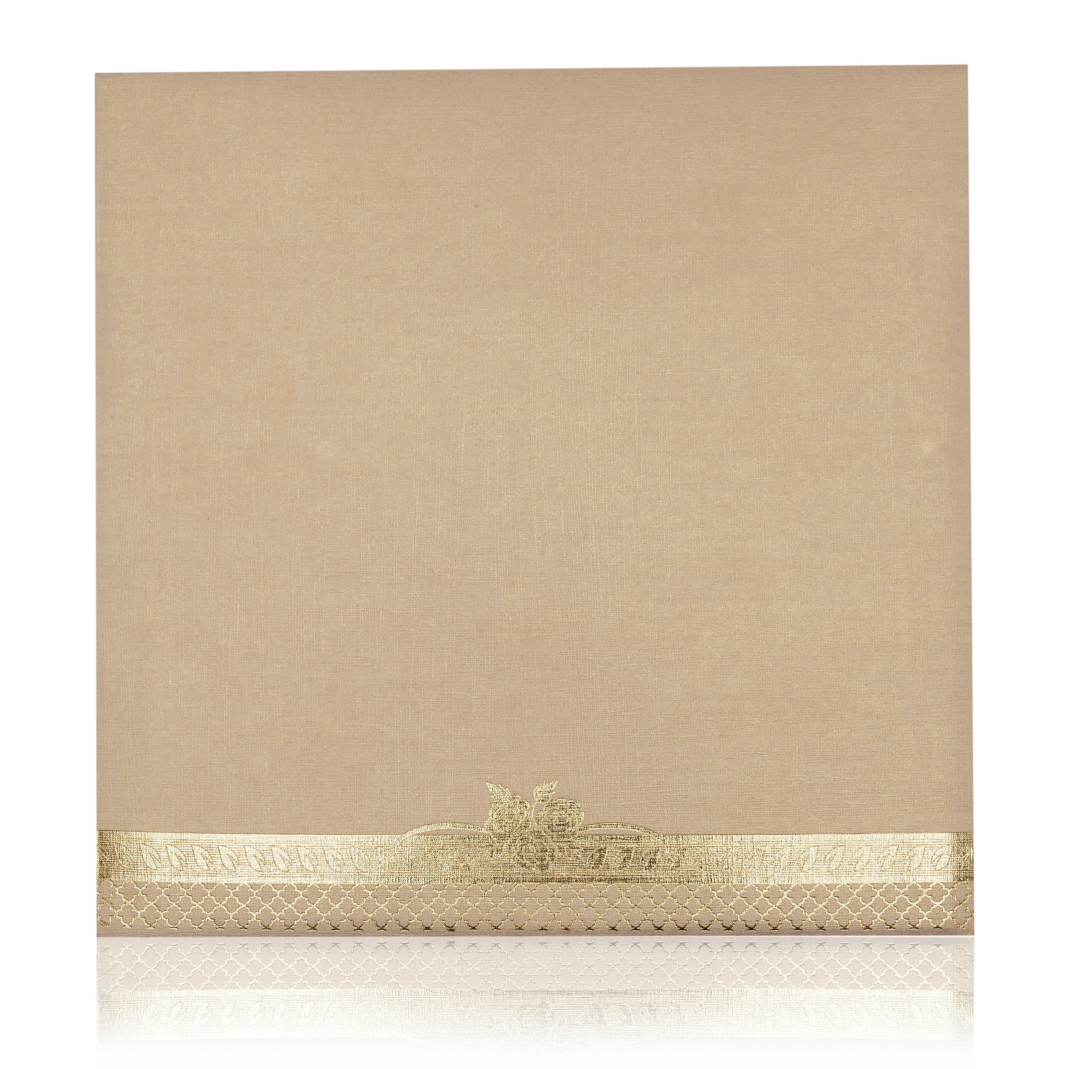 Grey Metallic Ganesha Invite With Gold Foiling