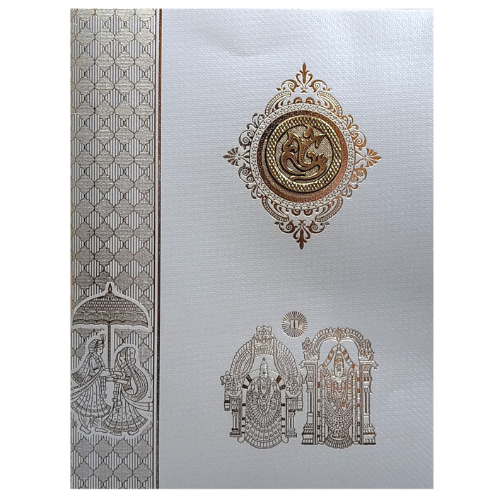 Grey Hindu Wedding Invitation Card-King of Cards