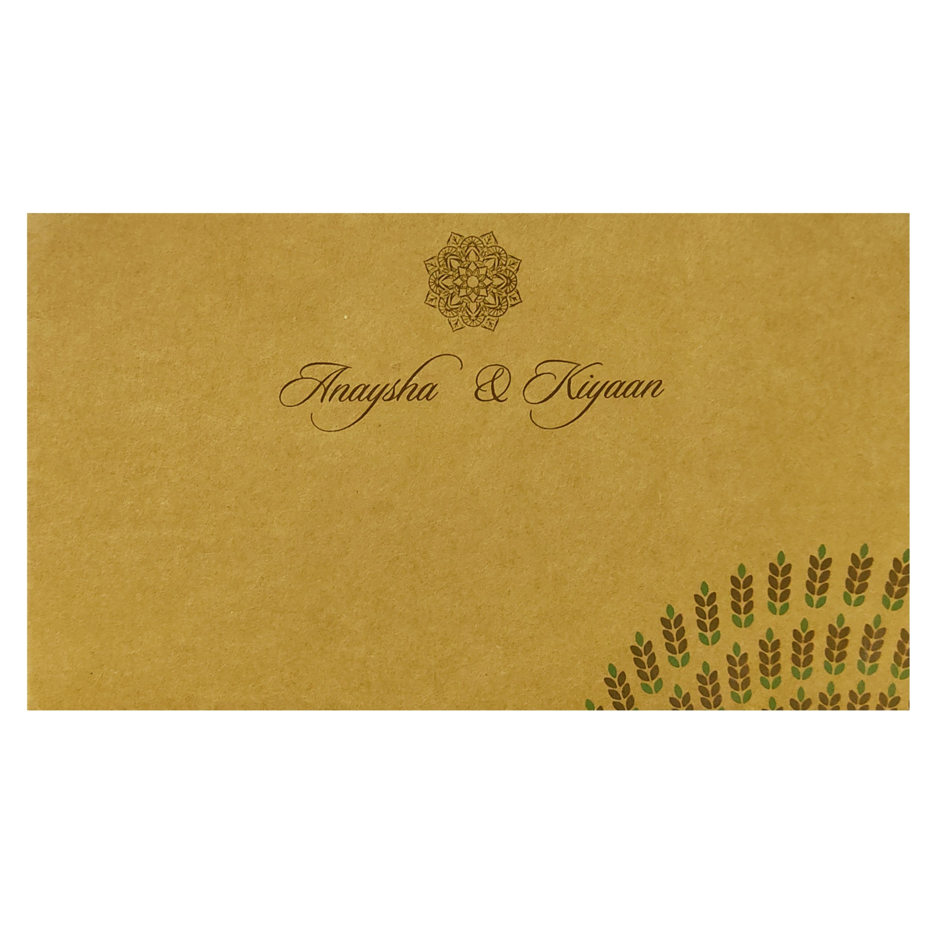Brown Floral Invitation card-KRC29140
