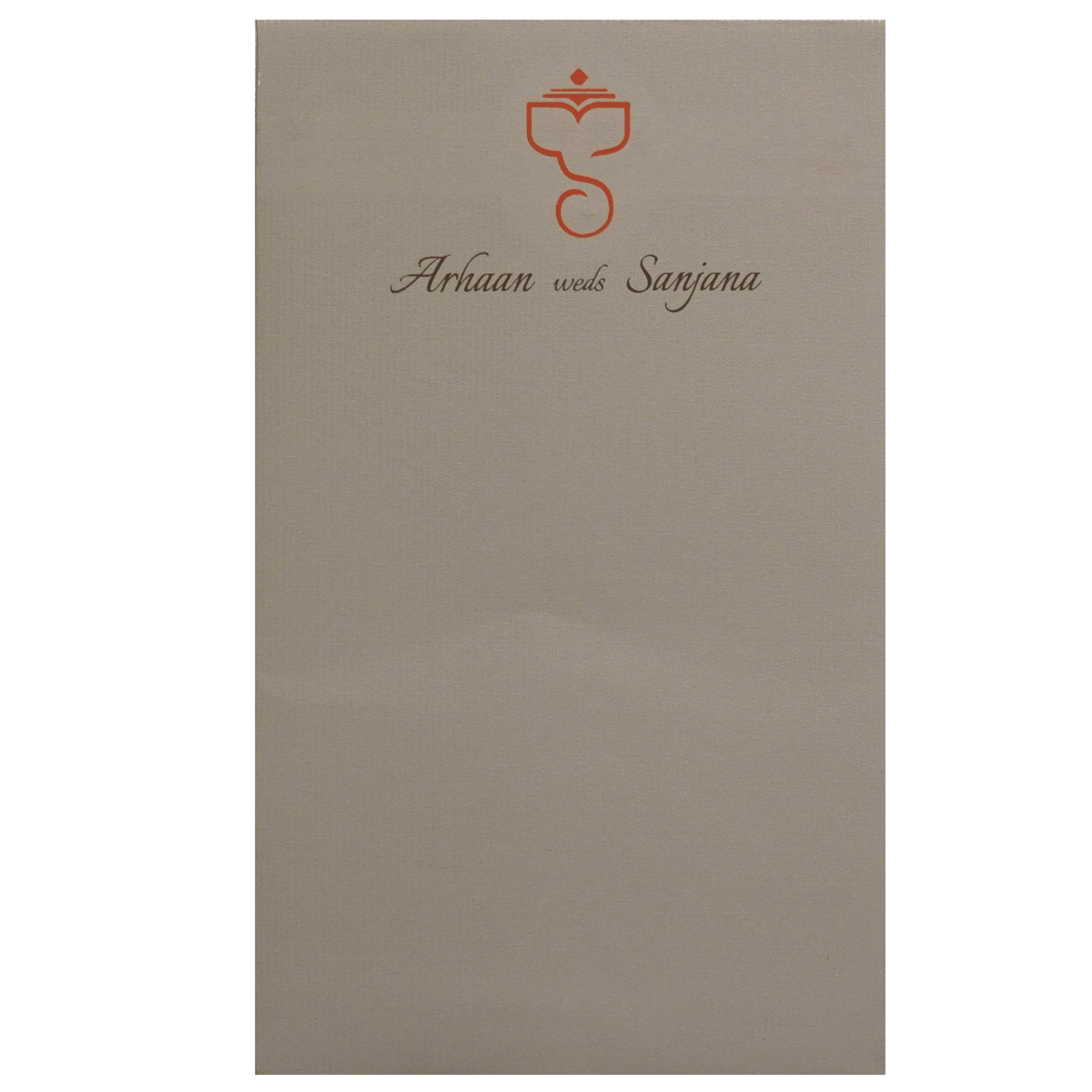 Light Brown Single Sheet Invitation-King of Cards