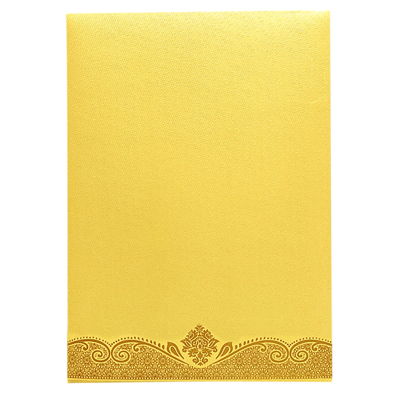 Gold Ganesha Wedding Invitation Card-KNKTG024