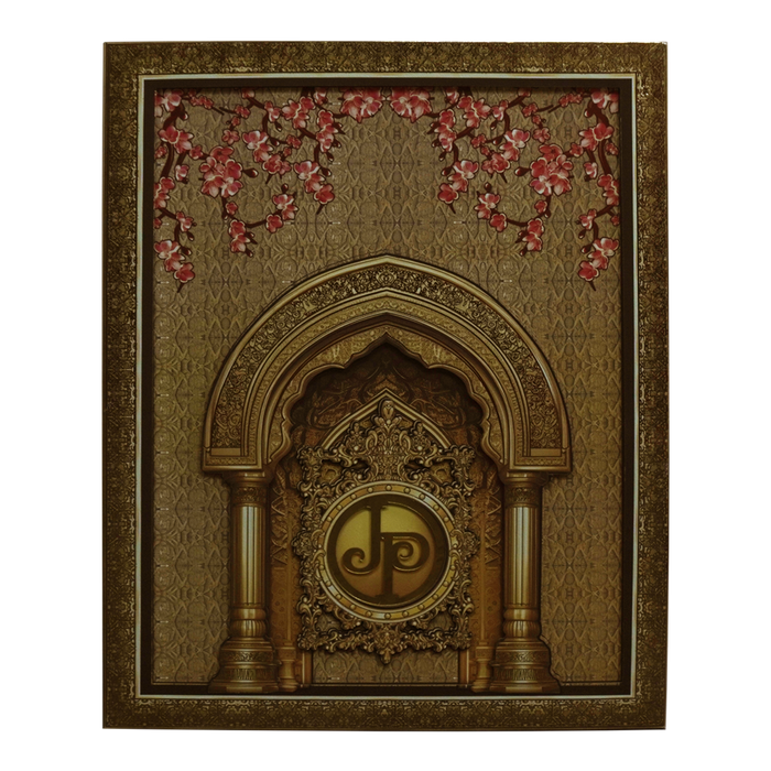 Cream Premium MDF Pop up Wedding Invitation-King of Cards