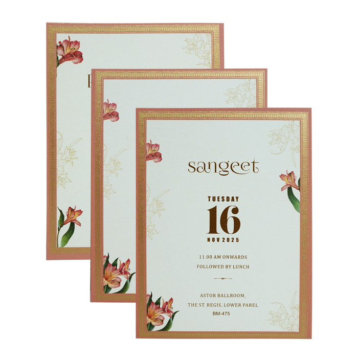 Cream Tracing Sheet Wedding Invitation-King of Cards