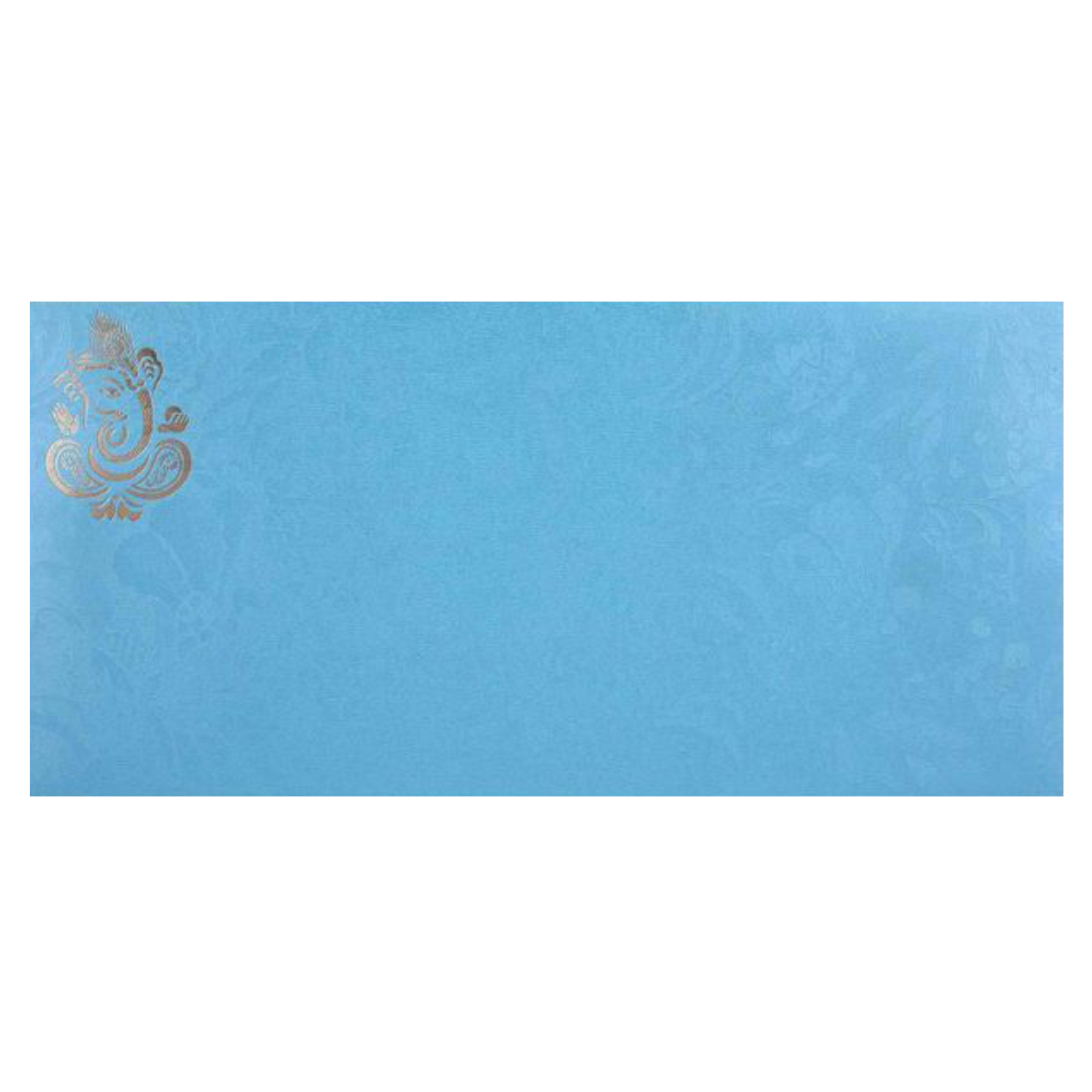 Light Blue Floral Metallic Invitation Card
