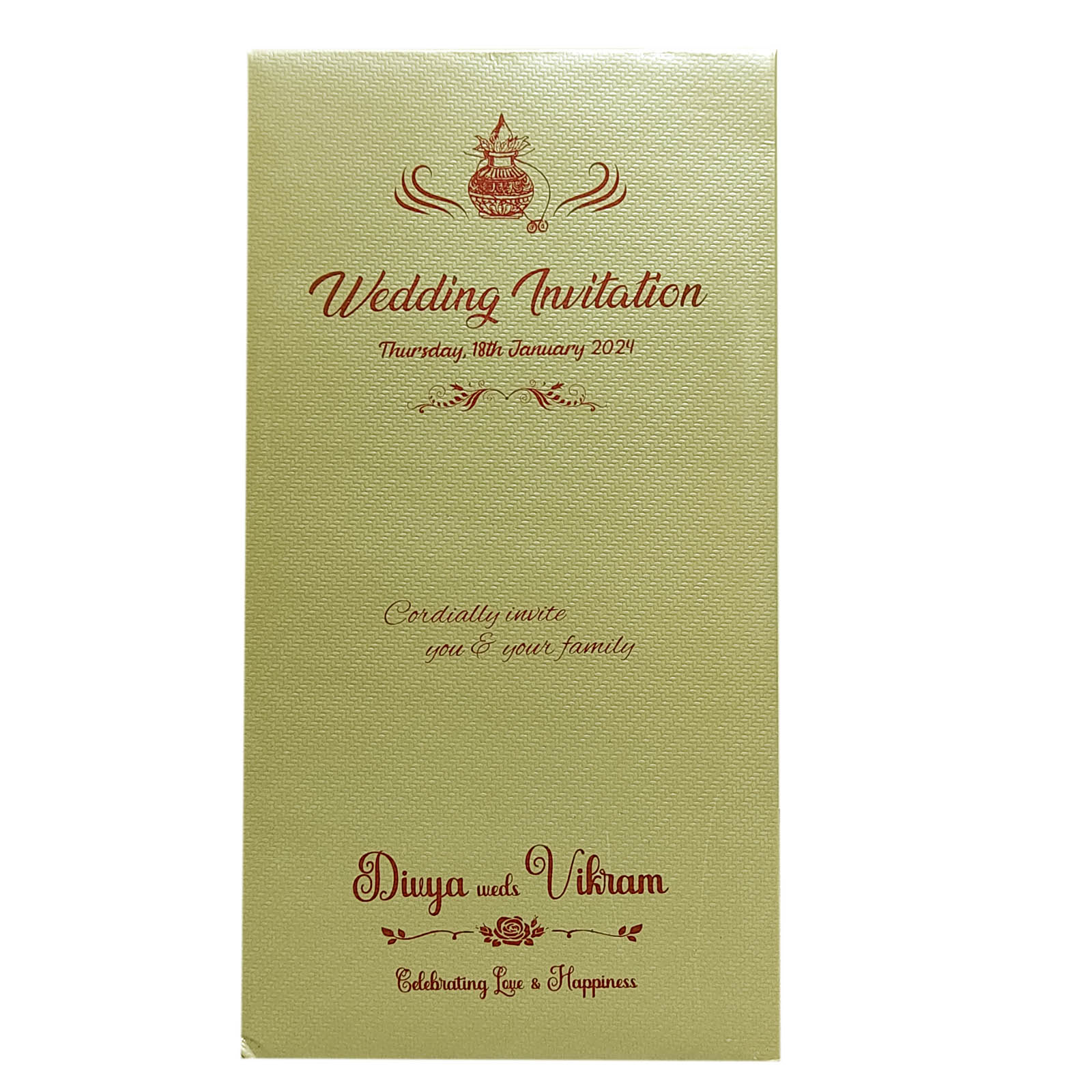 Sliver Grey Single Invitation Card