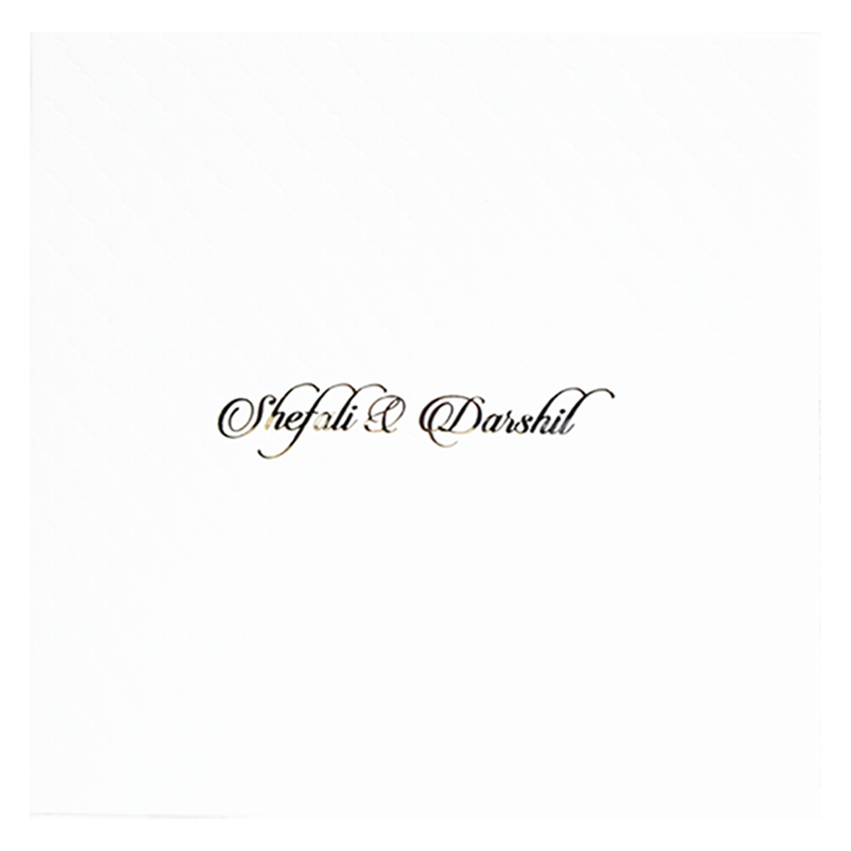 White Embossed Pattern Wedding Card-KPR20080