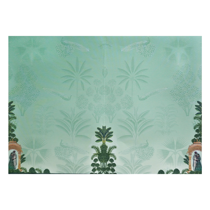 Green Bride and Groom Wedding Card-King of Cards