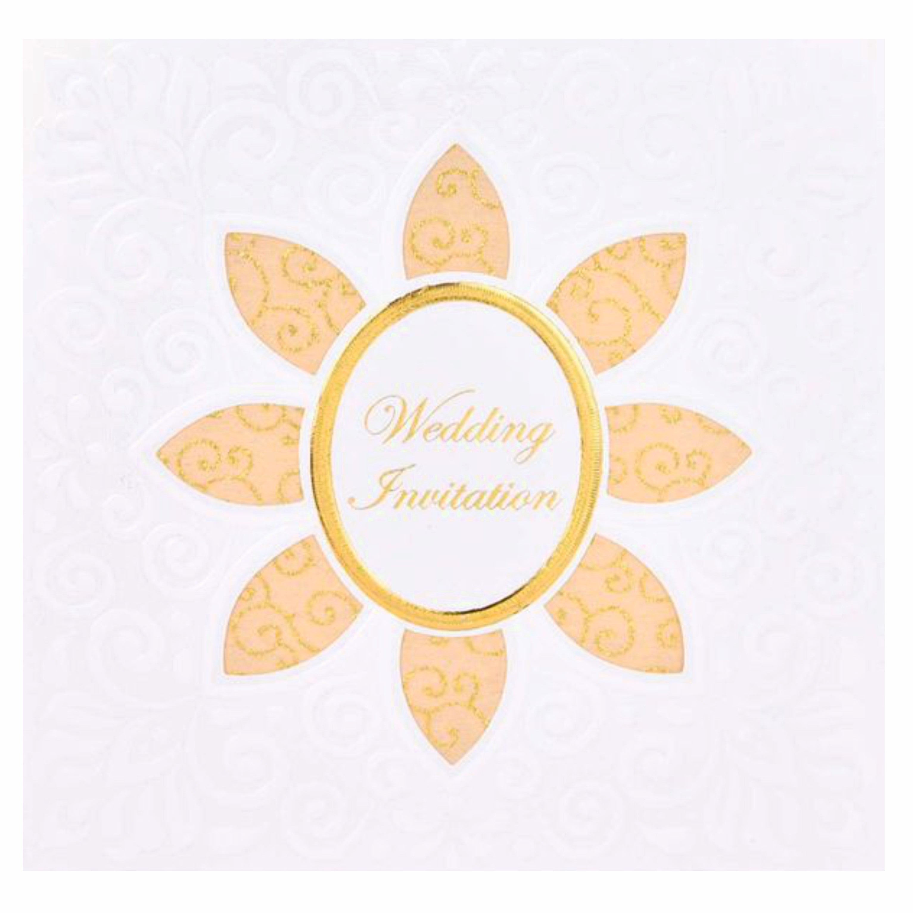 Beautiful Blossom Cut With White Shading Wedding Card - KNK30531