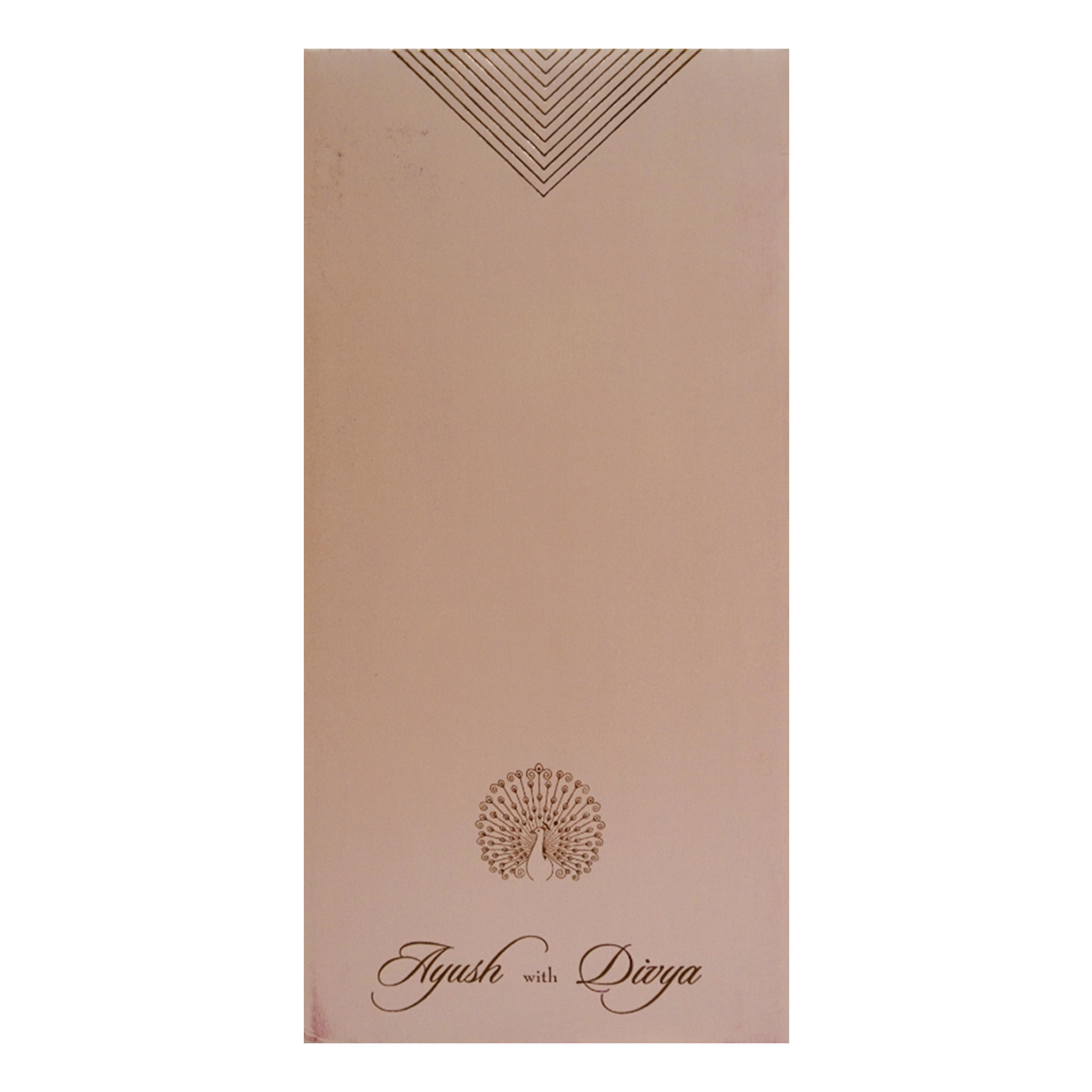 Peach Peacock Single Card-KRCS7161