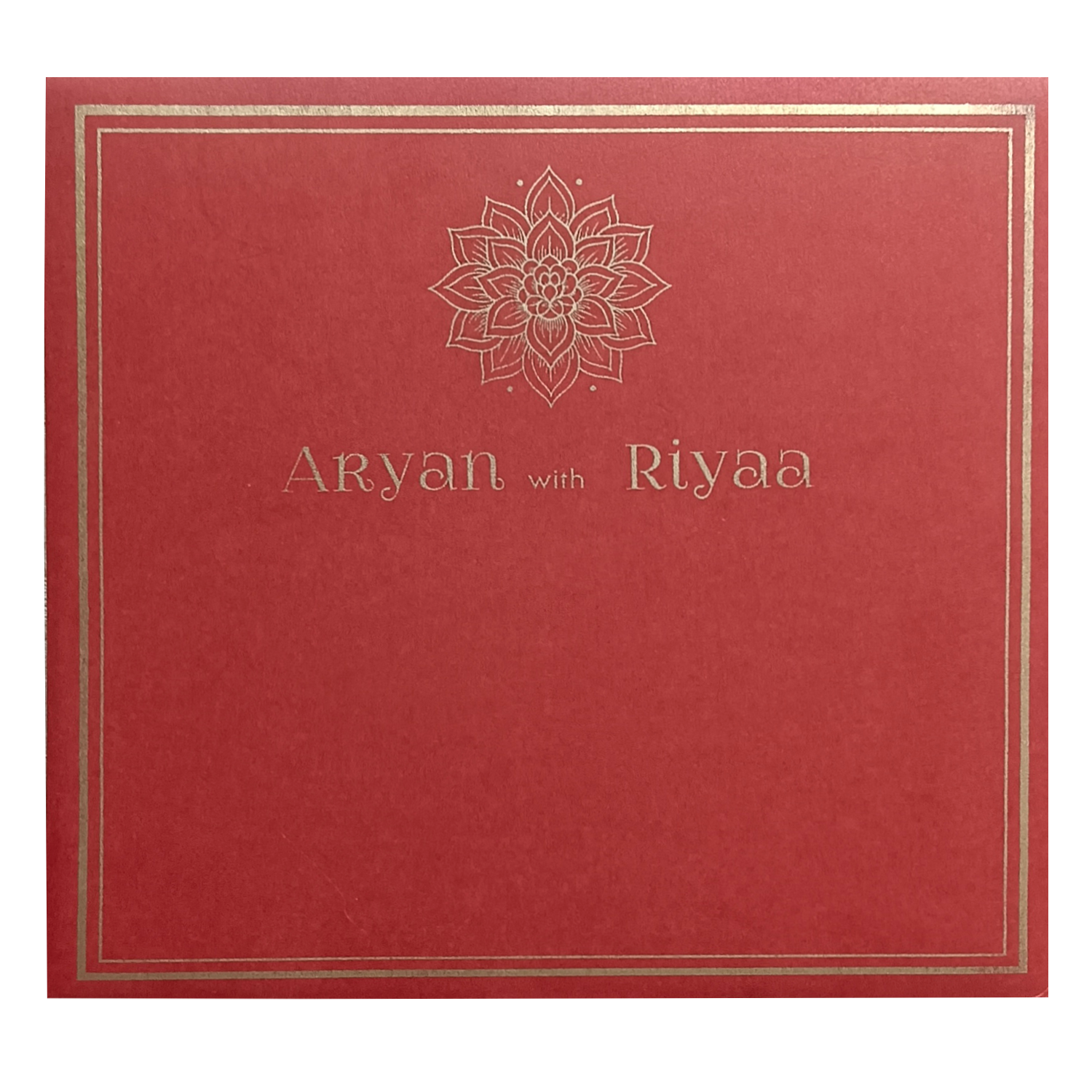 Red Ganesha Wedding Card-KRC30101