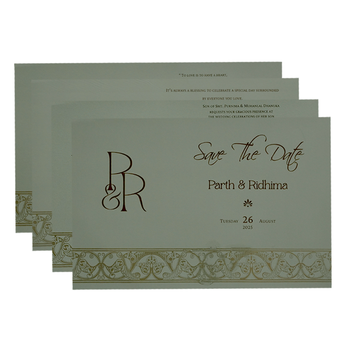 Grey Wedding Card-King of Cards