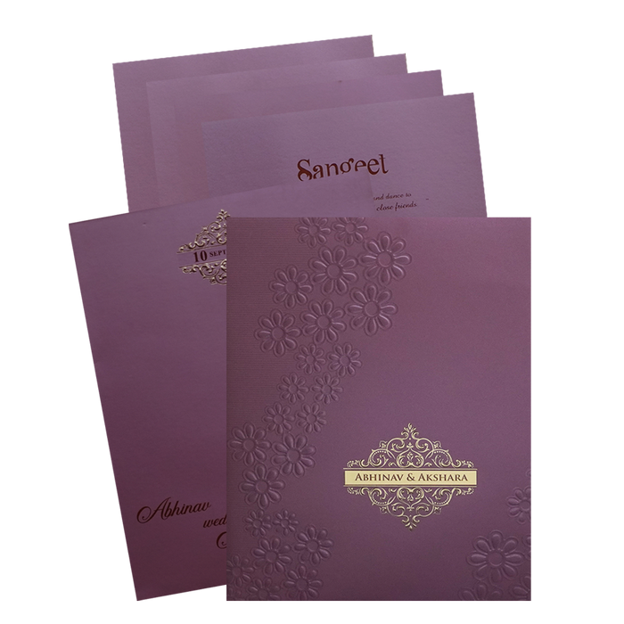Light pink Radhika theam marriage card-King of Cards