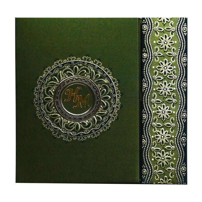 Elegant Green Wedding Card-King of Cards