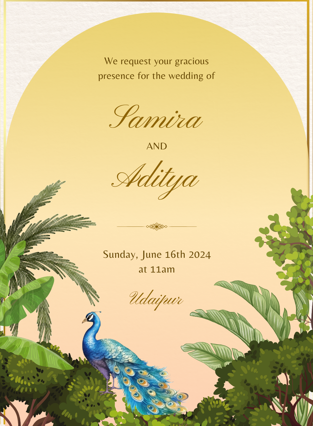 Traditional Peacock Hindu Wedding-King of Cards