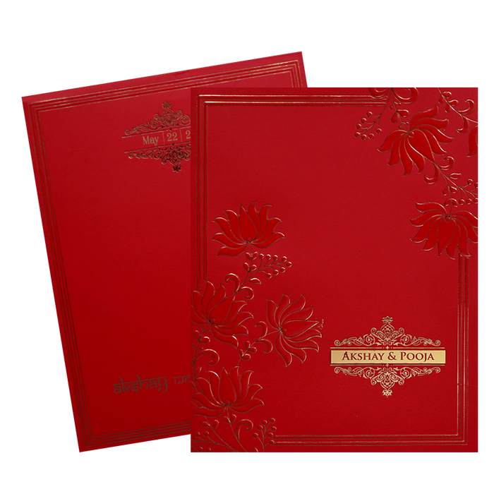 Red Floral Marriage Card-King of Cards