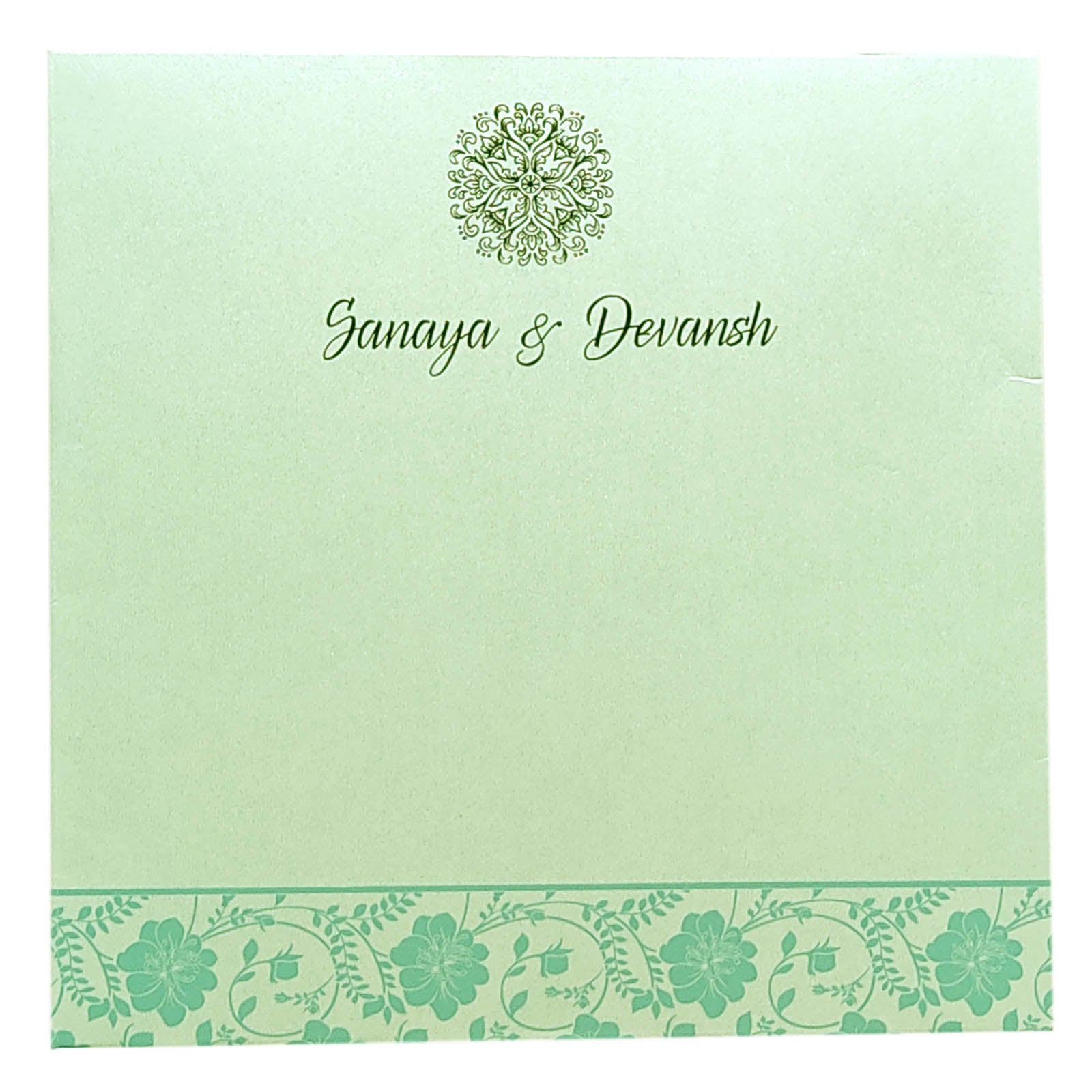 Soft Blue Floral Invitation Card-KRC29722