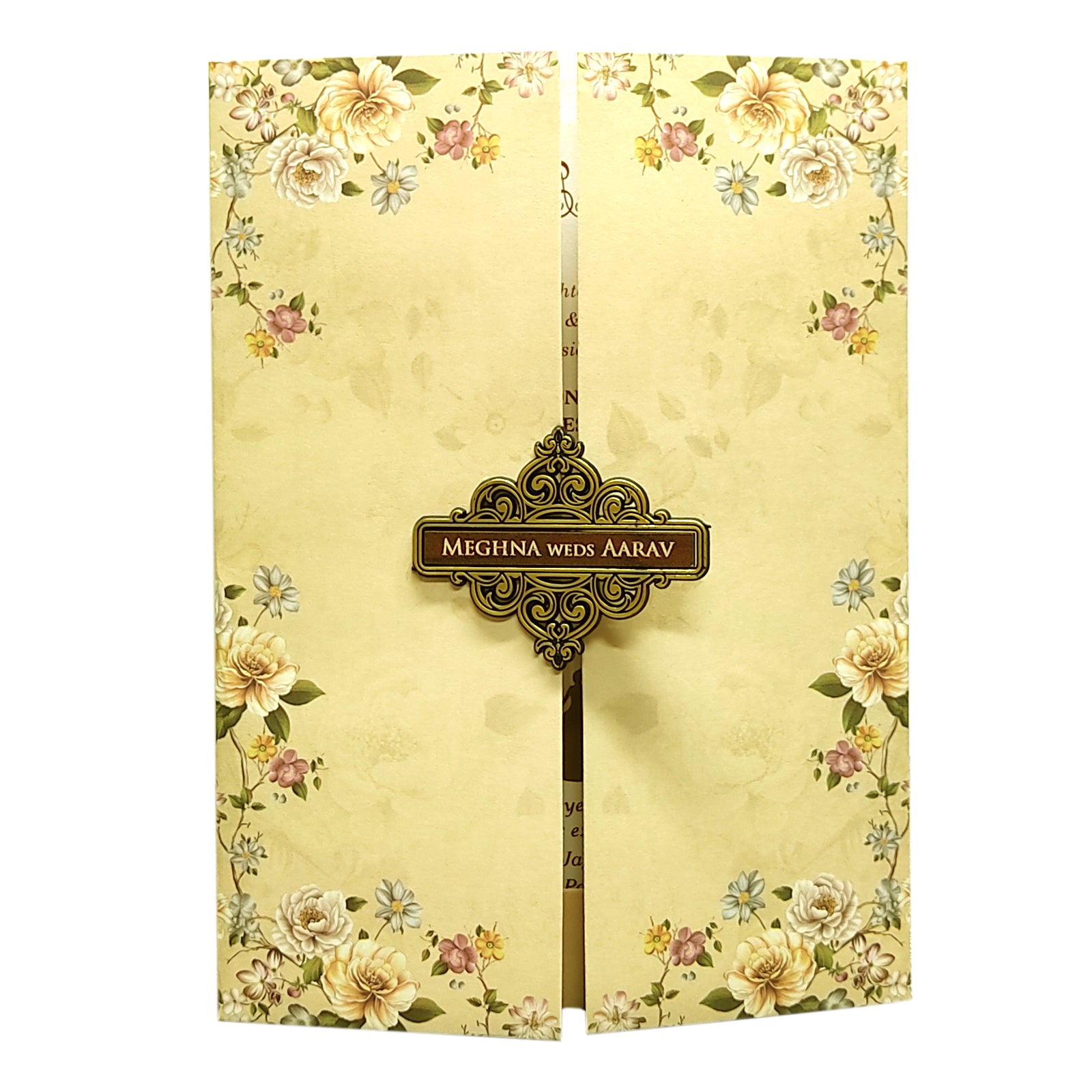 Pale Light Brown Marriage Card-KVN06770