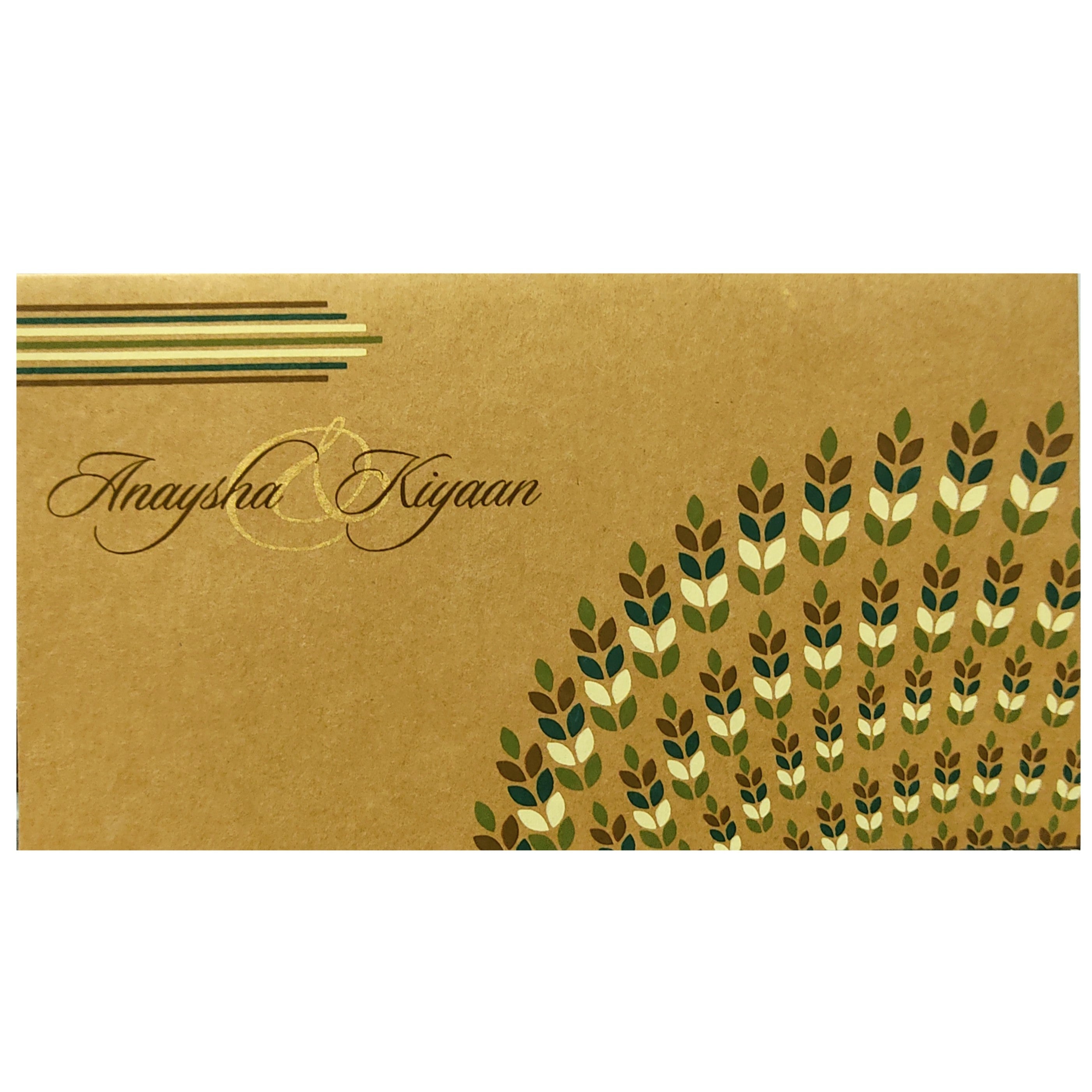 Brown Floral Invitation card-KRC29140