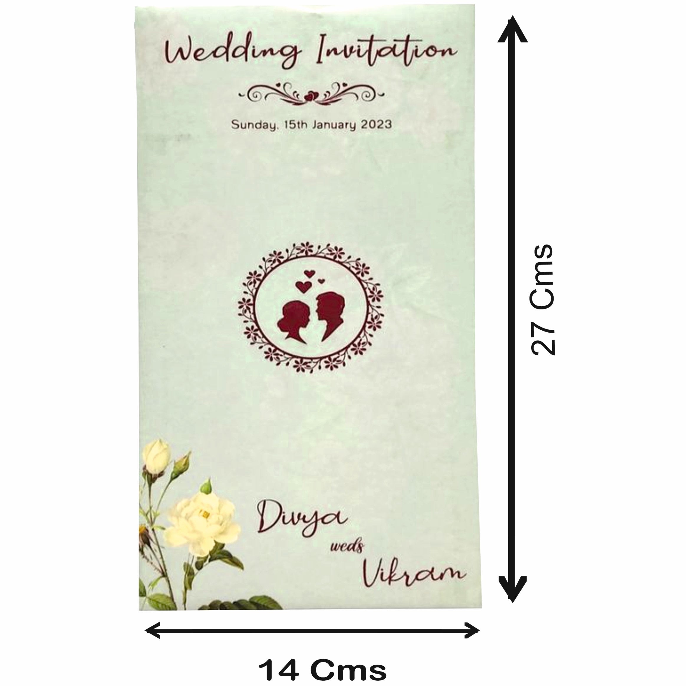 Green Laser Cut Invitation Card-Knp7006g