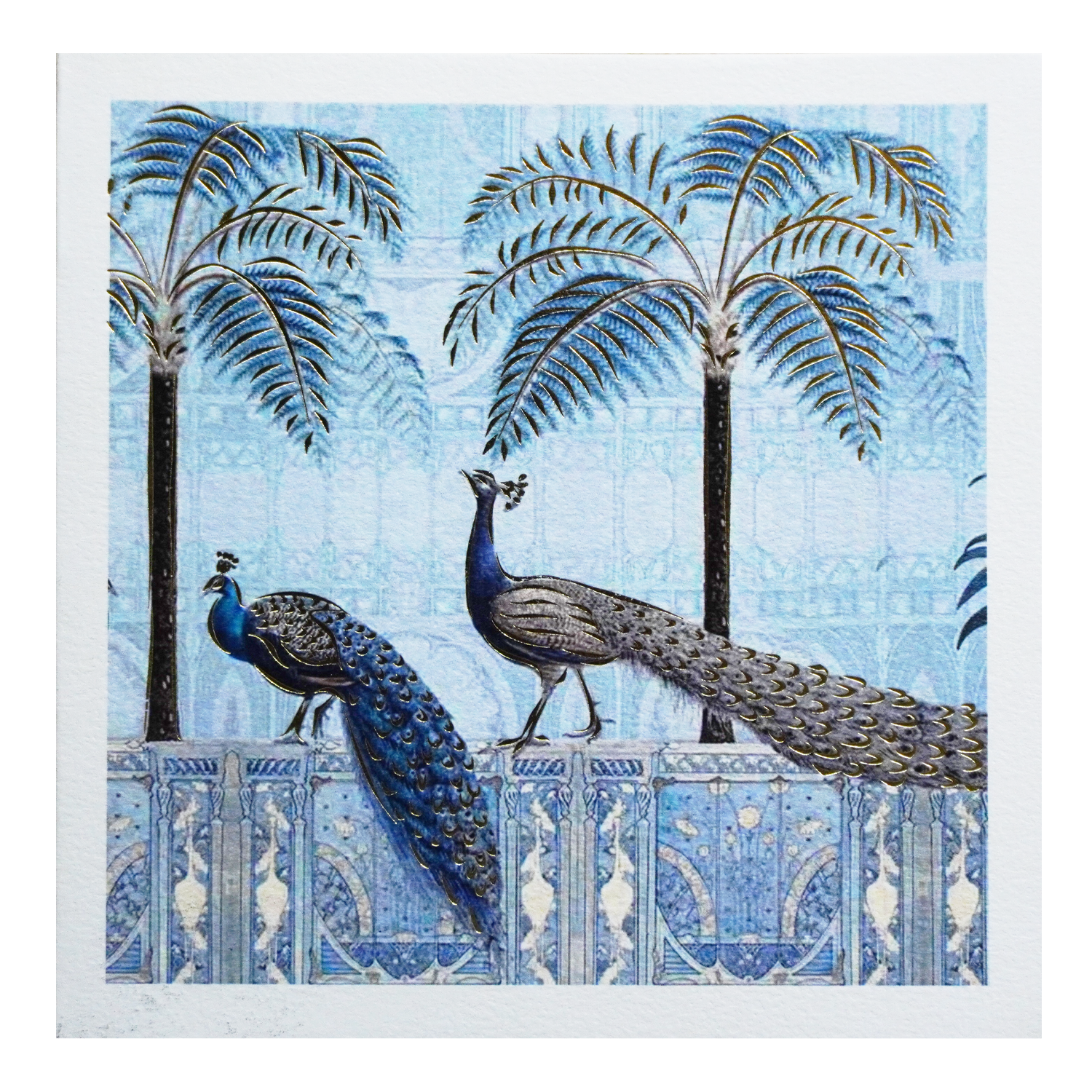 White Peacock Theme Invitation-KRC30200