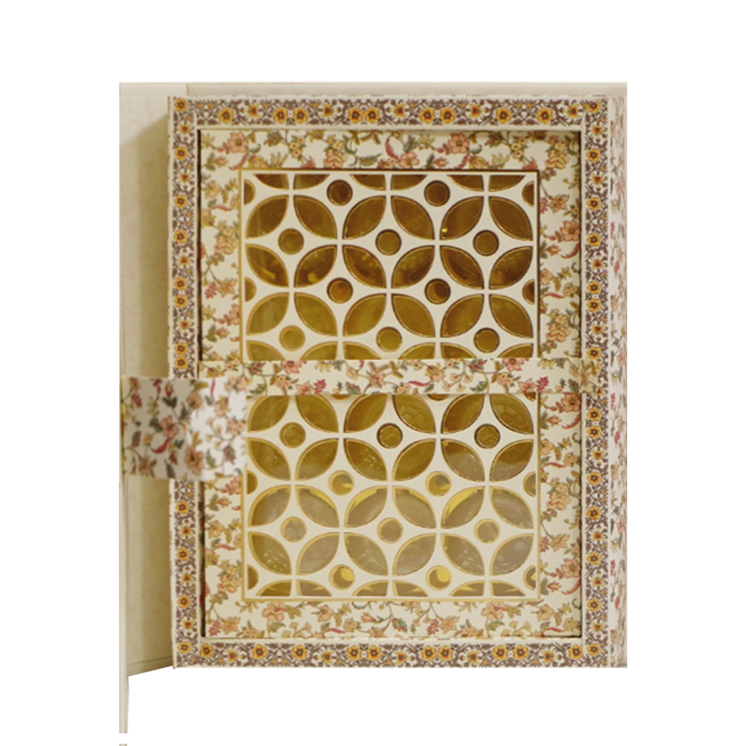 Yellow Persian Floral Royal Wedding Box-KAC05890